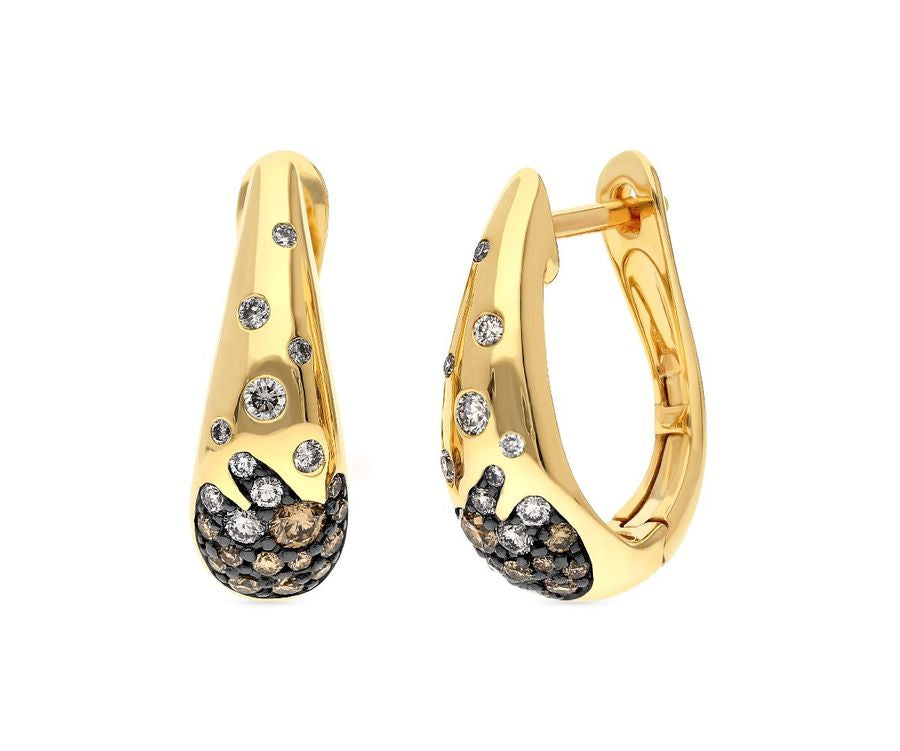 14K YELLOW GOLD DIAMOND  EARRINGS