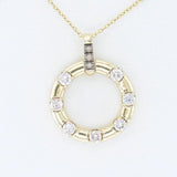 14K YELLOW GOLD DIAMOND  PENDANT