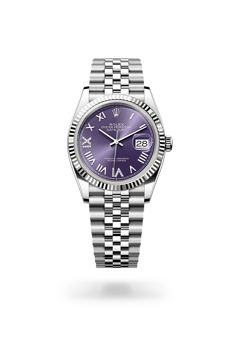 Rolex Datejust 36 in Oyster, 36 mm, Oystersteel and white gold