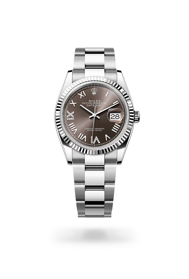 Rolex Datejust 36 in Oyster, 36 mm, Oystersteel and white gold