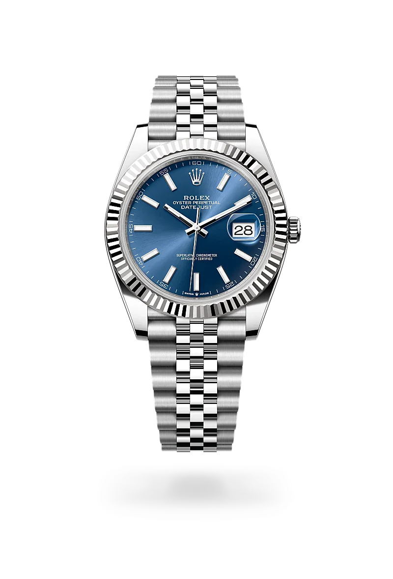 Rolex Datejust 41 in Oyster, 41 mm, Oystersteel and white gold