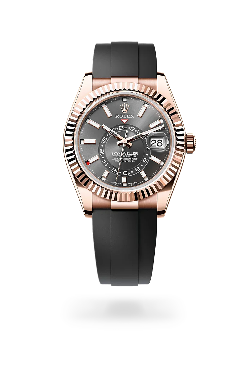 Rolex Sky-Dweller in Oyster, 42 mm, Everose gold