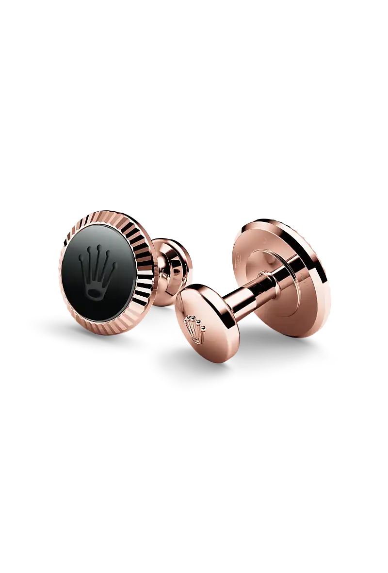 Rolex  Cufflinks in Everose gold and ceramic