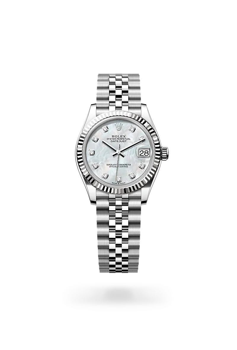 Rolex  Datejust 31 in Oyster, 31 mm, Oystersteel and white gold