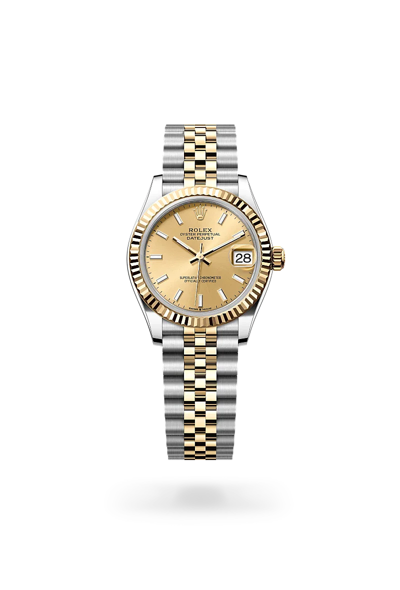 Rolex  Datejust 31 in Oyster, 31 mm, Oystersteel and yellow gold
