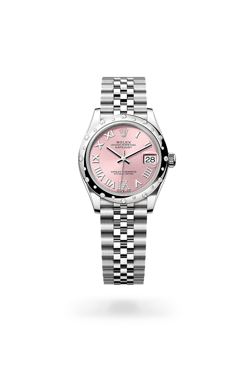 Rolex  Datejust 31 in Oyster, 31 mm, Oystersteel, white gold and diamonds