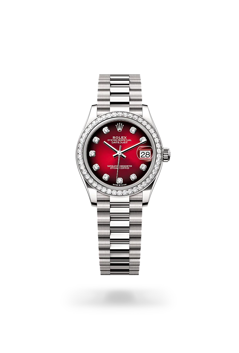 Rolex  Datejust 31 in Oyster, 31 mm, white gold and diamonds