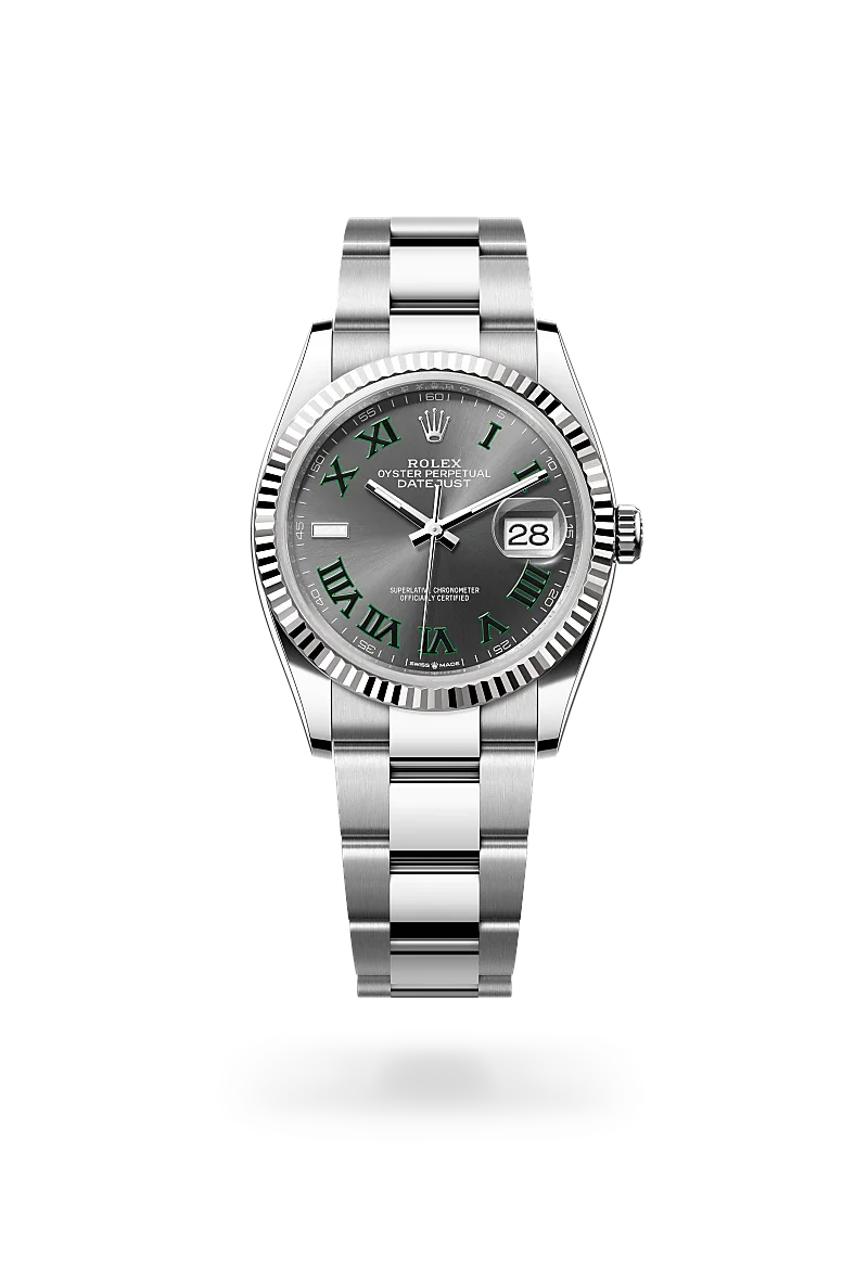 Rolex  Datejust 36 in Oyster, 36 mm, Oystersteel and white gold