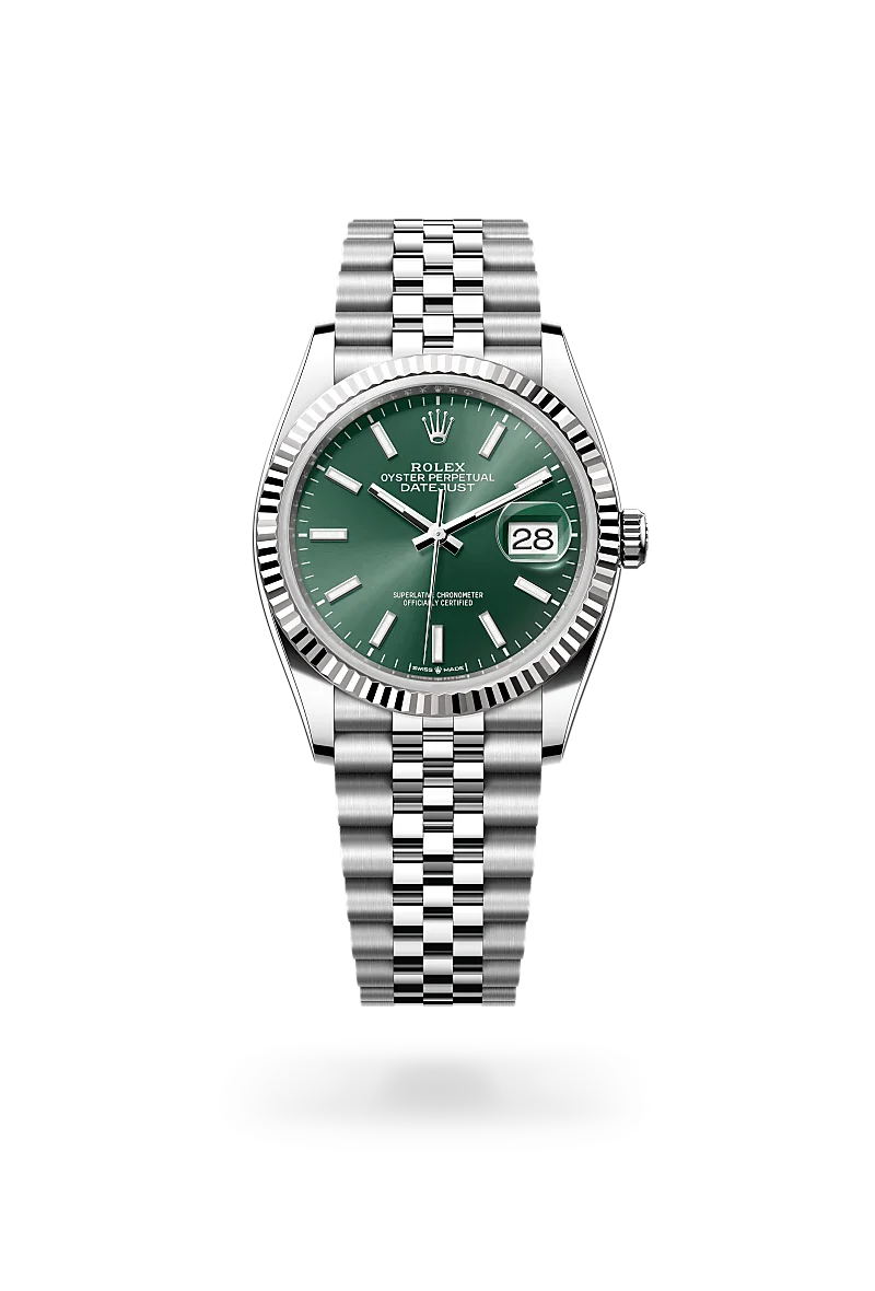 Rolex  Datejust 36 in Oyster, 36 mm, Oystersteel and white gold