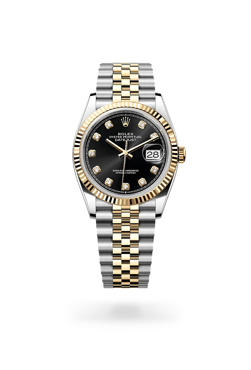 Rolex  Datejust 36 in Oyster, 36 mm, Oystersteel and yellow gold