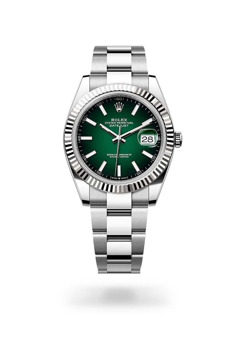 Rolex  Datejust 41 in Oyster, 41 mm, Oystersteel and white gold