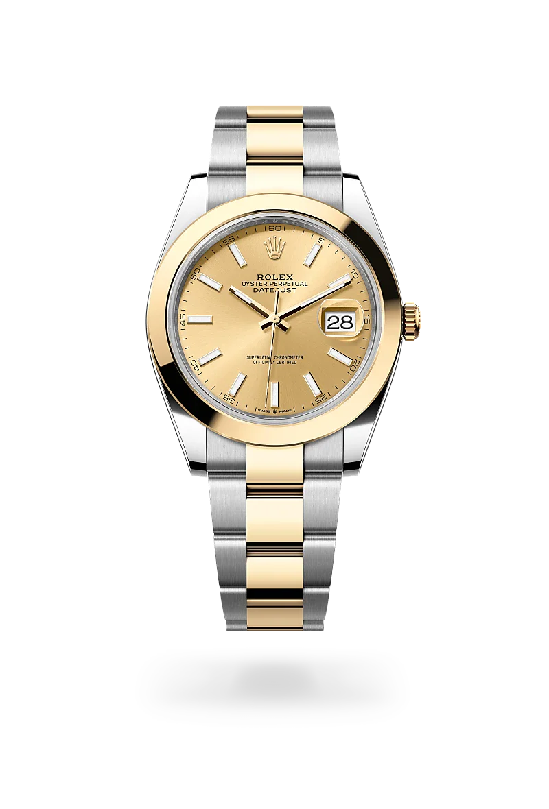 Rolex  Datejust 41 in Oyster, 41 mm, Oystersteel and yellow gold