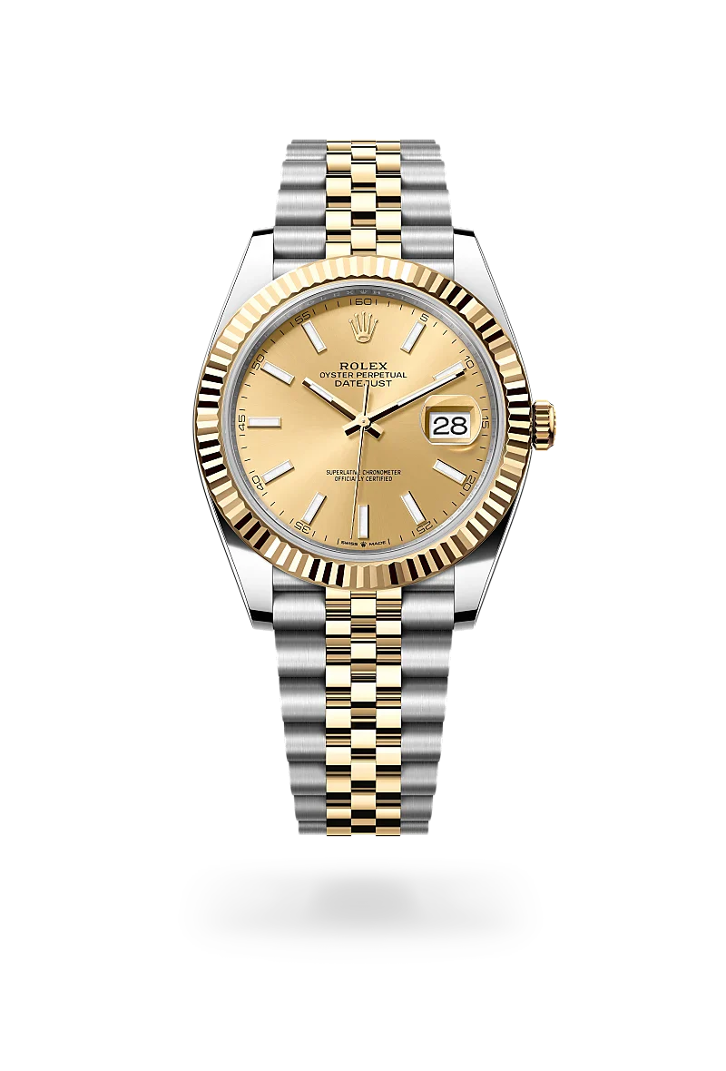 Rolex  Datejust 41 in Oyster, 41 mm, Oystersteel and yellow gold