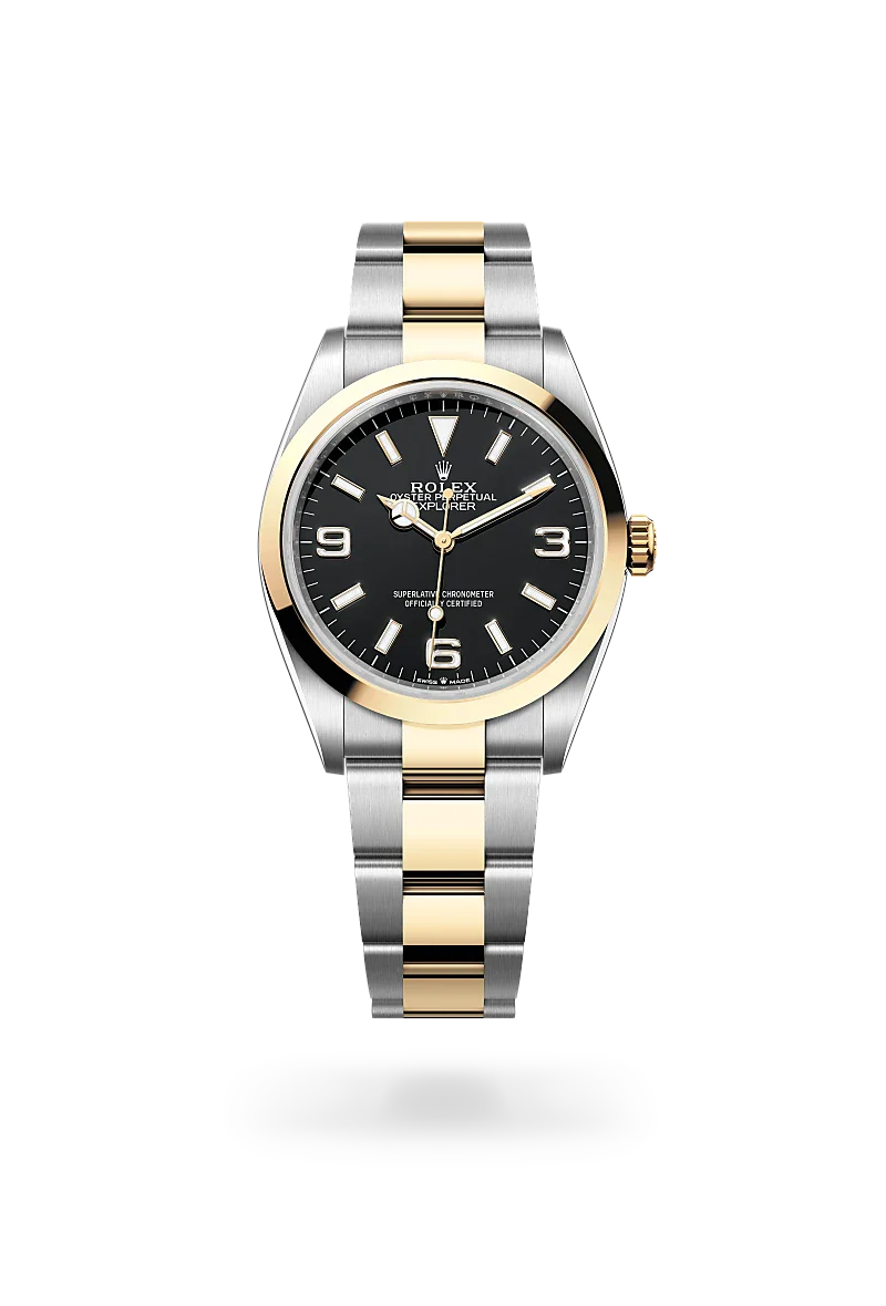 Rolex  Explorer 36 in Oyster, 36 mm, Oystersteel and yellow gold