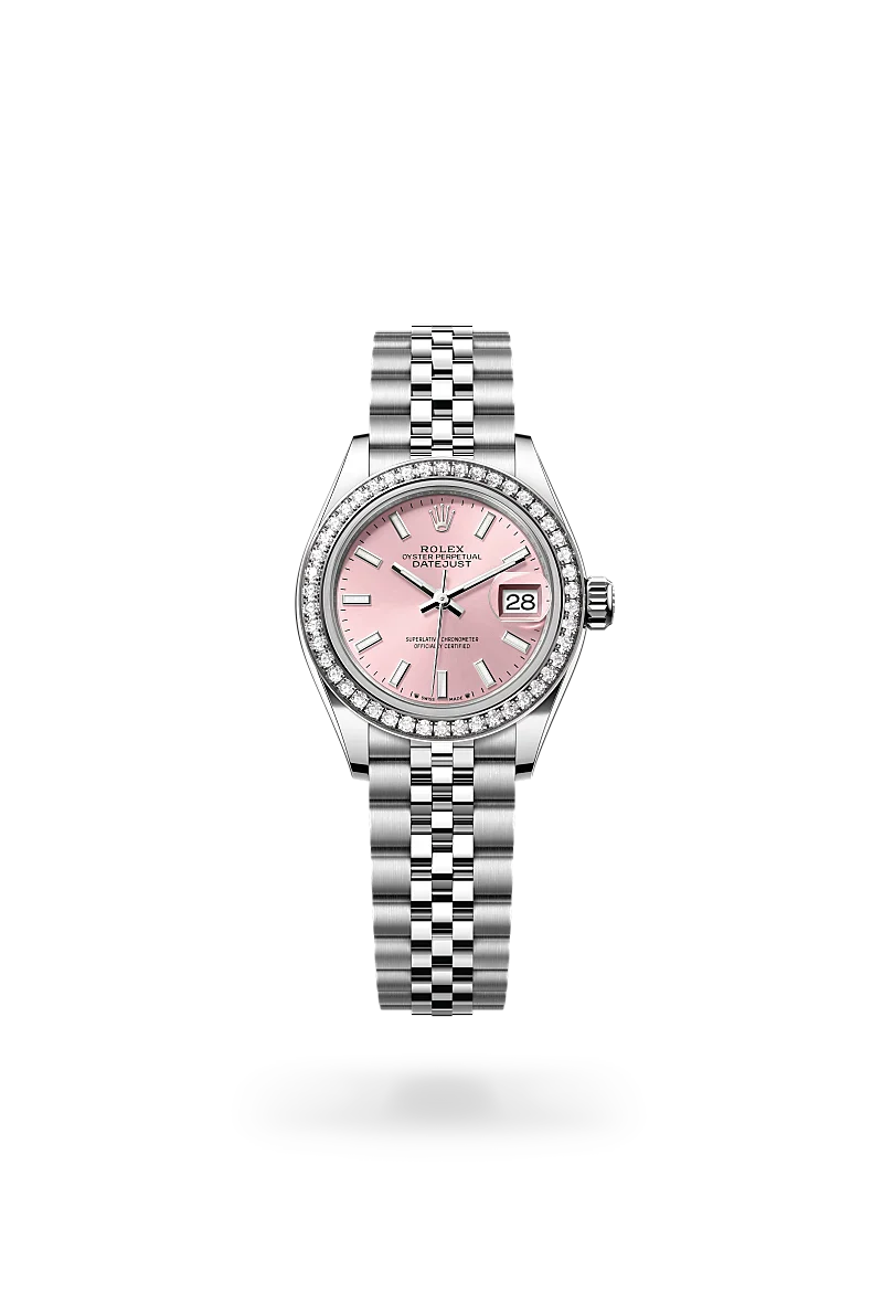 Rolex  Lady-Datejust in Oyster, 28 mm, Oystersteel, white gold and diamonds