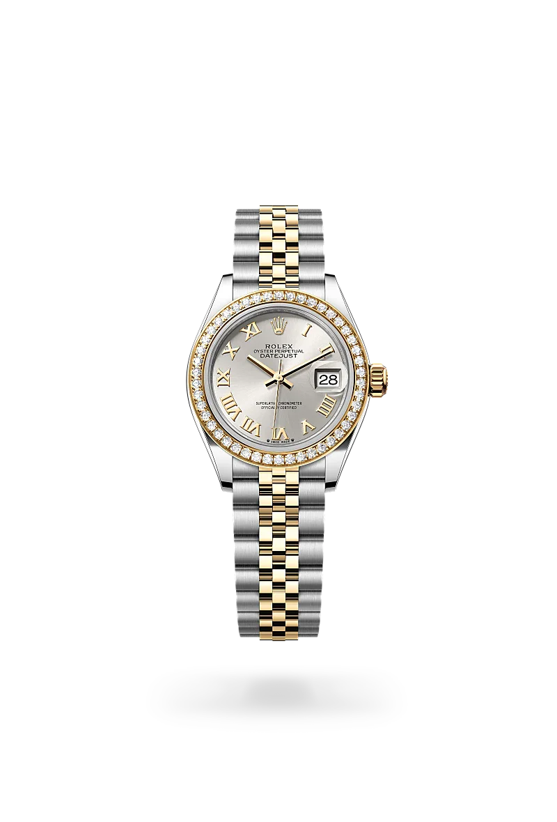 Rolex  Lady-Datejust in Oyster, 28 mm, Oystersteel, yellow gold and diamonds