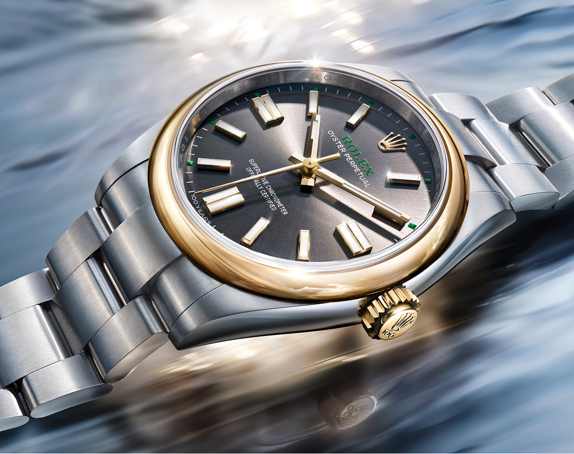 Rolex Oyster Perpetual 41 yellow Rolesor with Oystersteel bracelet and yellow gold bezel