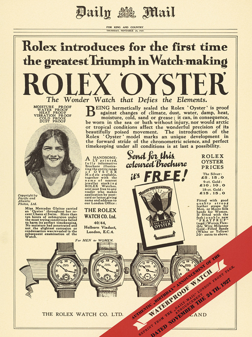 Explorer wearing a Rolex Oyster in an extreme environment