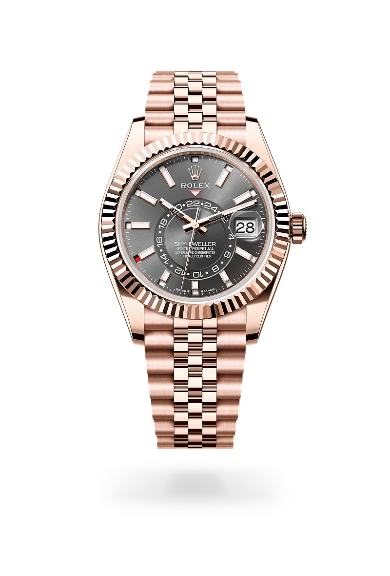 Rolex  Sky-Dweller in Oyster, 42 mm, Everose gold