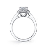 Andreanne - Vintage Engagement Ring with Cushion Halo