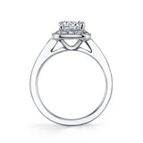 Andreanne - Vintage Engagement Ring with Cushion Halo