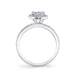 Morgan - Princess Cut Engagement Ring with Halo