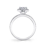 Morgan - Princess Cut Engagement Ring with Halo
