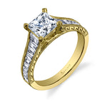 Charlize - Princess Cut Baquette Engagement Ring