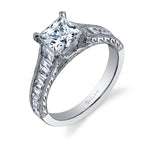 Charlize - Princess Cut Baquette Engagement Ring