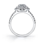 Claudia - Oval Double Halo Engagement Ring