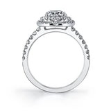 Claudia - Oval Double Halo Engagement Ring