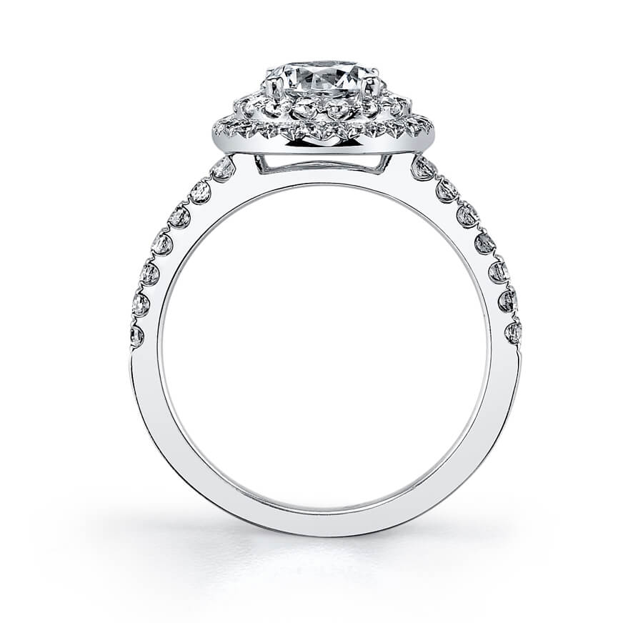 Claudia - Oval Double Halo Engagement Ring
