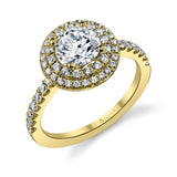 Claudia - Round Double Halo Engagement Ring