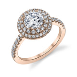 Claudia - Round Double Halo Engagement Ring