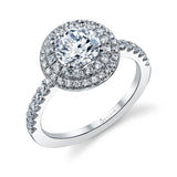 Claudia - Round Double Halo Engagement Ring