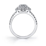 Claudia - Emerald Cut Double Halo Engagement Ring