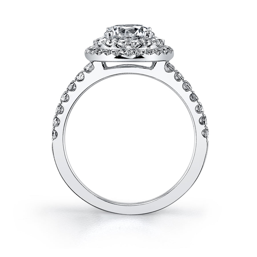 Claudia - Emerald Cut Double Halo Engagement Ring