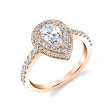 Claudia - Pear Cut Double Halo Engagement Ring