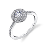 Claudia - Petite Double Halo Engagement Ring