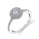 Claudia - Petite Double Halo Engagement Ring