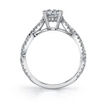 Avril - Modern Spiral Engagement Ring with Split Shank