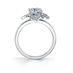 Leonie - Floral Halo Engagement Ring