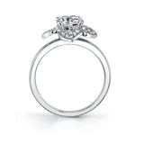 Leonie - Floral Halo Engagement Ring