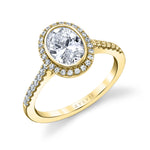 Modern Bezel Set Engagement Ring - Anita