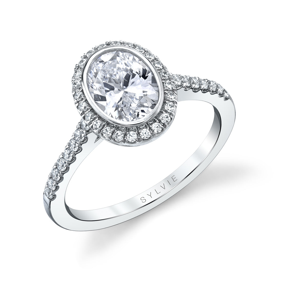 Modern Bezel Set Engagement Ring - Anita