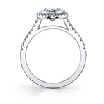 Pear Shaped Bezel Set Engagement Ring - Anita