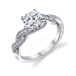 Penelope - Round Spiral Engagement Ring
