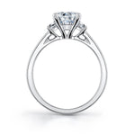 Kathia - Modern Three Stone Engagement Ring