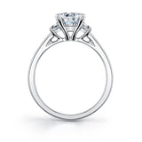 Kathia - Modern Three Stone Engagement Ring
