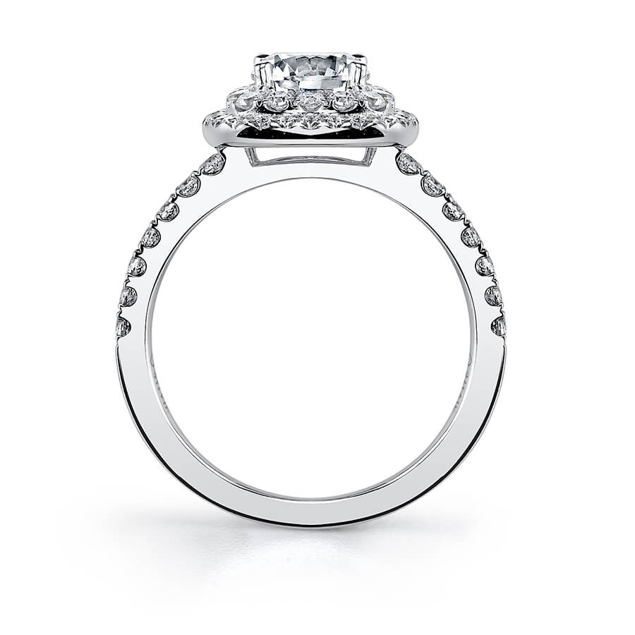 Double Halo Princess Cut Engagement Ring - Melodie